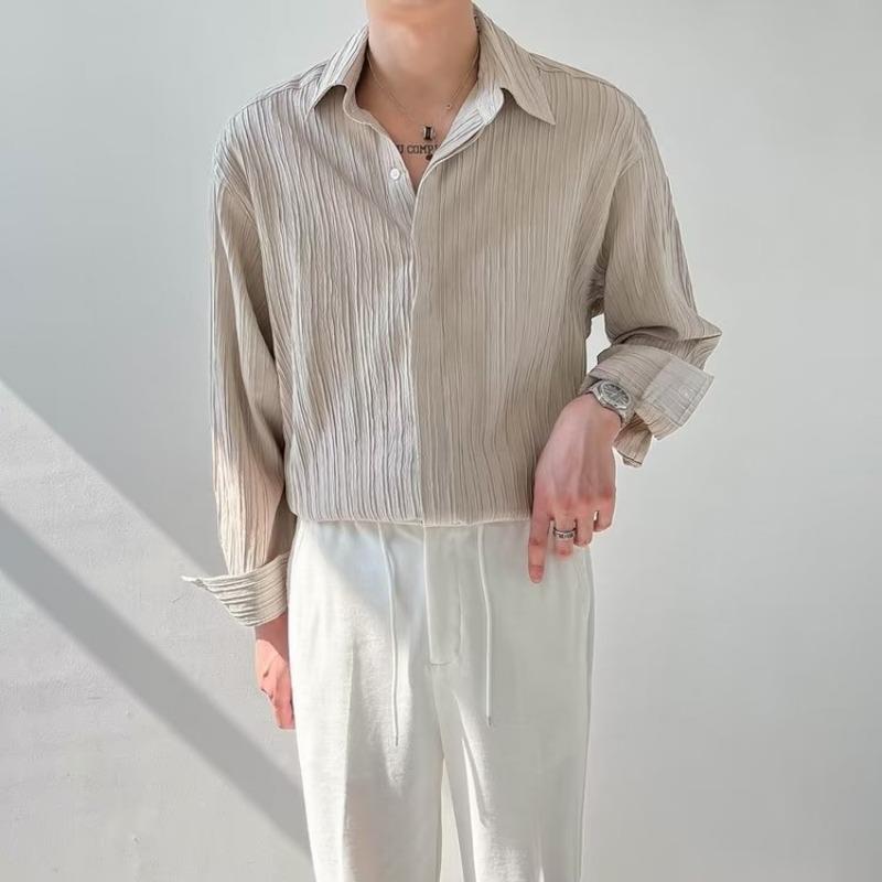 Men's Fashion Loose Casual Long Sleeve Shirt